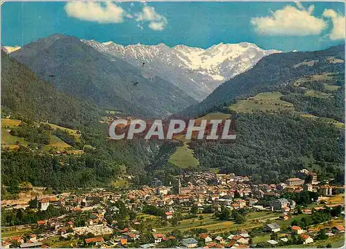 Moderne Karte Allevard les Bains (Isere) Vue Generale et le Glacier du Gleyzin