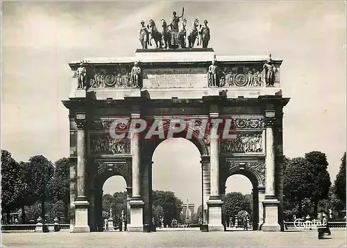 Moderne Karte Paris Le Carrousel Perspective sur l'Obelisque et l'Arc de Triomphe