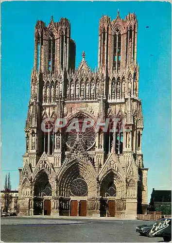 Moderne Karte En Champagne Reims (Marne) La Cathedrale Notre Dame