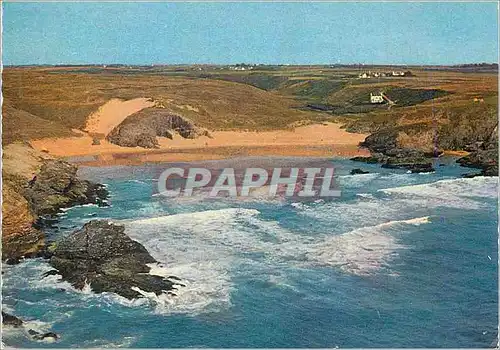 Moderne Karte Belle Ile en Mer Sauzon Plage de Donant