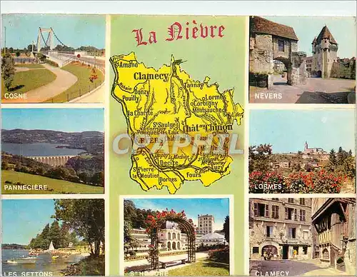 Cartes postales moderne La Nievre Cosne sur Loire Panneciere Nevers Les Settons Clamecy St Honore