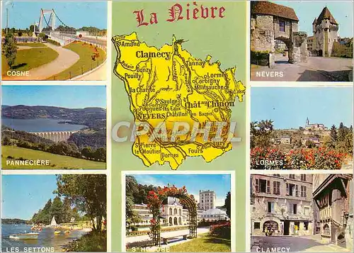 Cartes postales moderne La Nievre Cosne sur Loire Panneciere Nevers Les Settons Clamecy St Honore