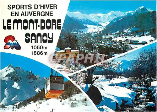 Moderne Karte Le mont Dore Sancy Sports d'Hiver en Auvergne