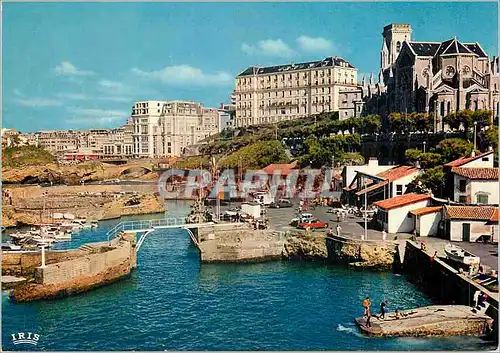 Cartes postales moderne Biarritz Port des Pecheurs et Eglise Ste Eugenie