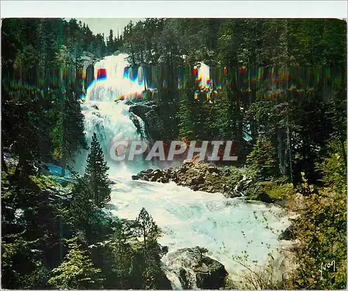 Cartes postales moderne Environs de Cauterets (H Pyr) Les Pyrenees Couleurs et Lumiere de France Cascade du Pont d'Espag