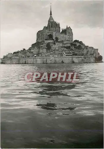 Moderne Karte Le Mont Saint Michel (Manche) Ensemble Est a maree Haute