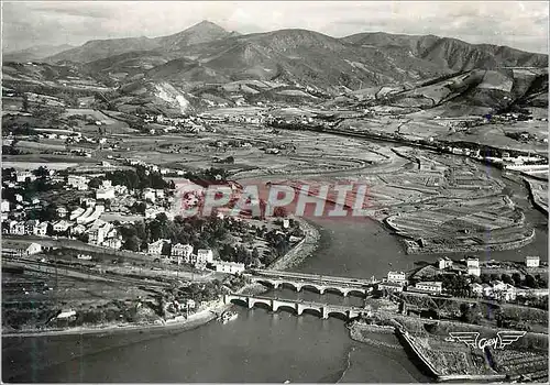 Moderne Karte Hendaye (B P) Vue Generale la France Vue du Ciel