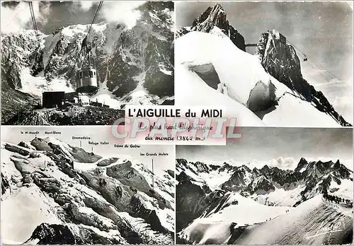 Cartes postales moderne Chamonix Mont Blanc l'Aiguille du Midi  Teleferique