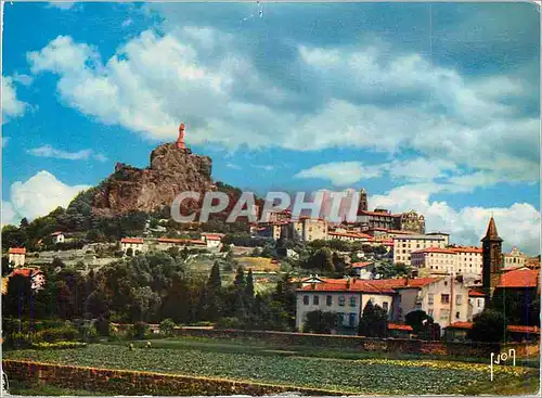 Cartes postales moderne Le Puy en Velay (Haute Loire) Couleurs et Lumiere de France Rocher Corneille et Notre Dame du Pu