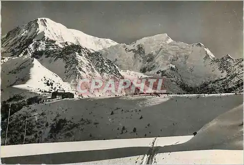 Cartes postales moderne Les Houches Hte Savoie (alt 1008 m) Plateau de Bellevue (1800) Vue sur l'Aiguille du Gouter et d