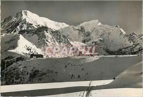 Moderne Karte Les Houches Hte Savoie (alt 1008 m) Plateau de Bellevue (1800) Vue sur l'Aiguille du Gouter et d