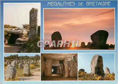 Moderne Karte Megalithes de Bretagne Couleurs de Bretagne