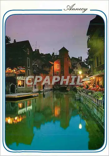 Moderne Karte Annecy Haute Savoie En flanant dans le Vieil Annecy au Crepuscule