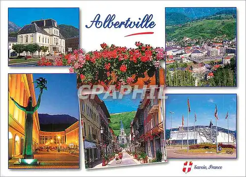 Moderne Karte Albertville (alt 350 m) En Torentaise Savoie Le Centre Ville Le Centre Le Dome Theatre