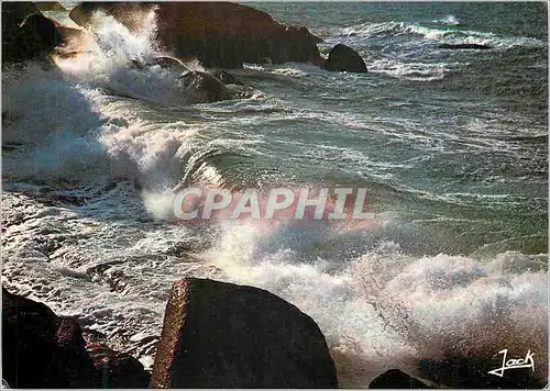 Cartes postales moderne Couleurs de Bretagne Vague Deferlant sur la Cote
