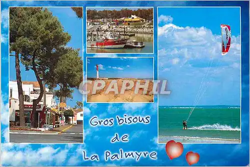 Cartes postales moderne Gros Bisous de la Palmyre son Centre Ville son Port ses Sports Nautiques Cerf Volant