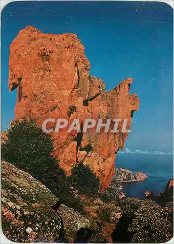 Cartes postales moderne Les Calanche de Piana Panorama de la Corse Rochers aux teintes Sanglantes