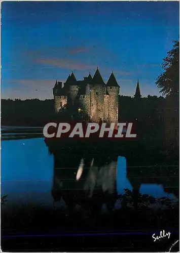 Cartes postales moderne Bort les Orgues (Correze) Chateau de Val (XVe) la Nuit