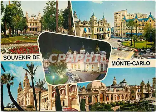 Moderne Karte Souvenir de Monte Carlo le Casino