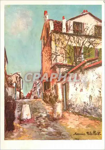 Cartes postales moderne Utrillo Rue Cortot a Montmartre