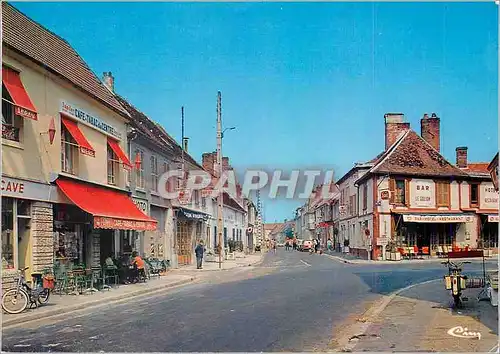 Moderne Karte Verberie (Oise) Rue de Paris et Rue de la Republique