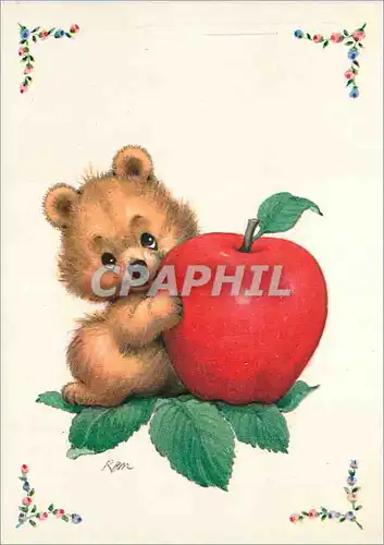 Cartes postales moderne Ours Pomme