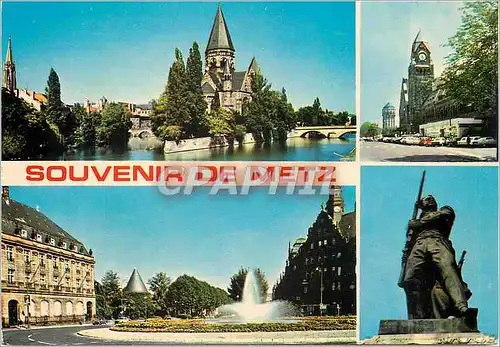 Cartes postales moderne Souvenir Metz Temple Protestant Gare Centrale