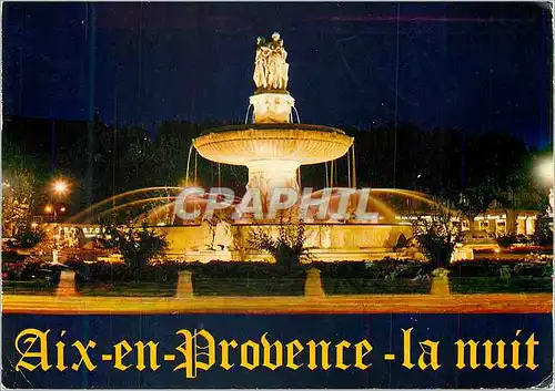 Moderne Karte Aix en Provence La Nuit