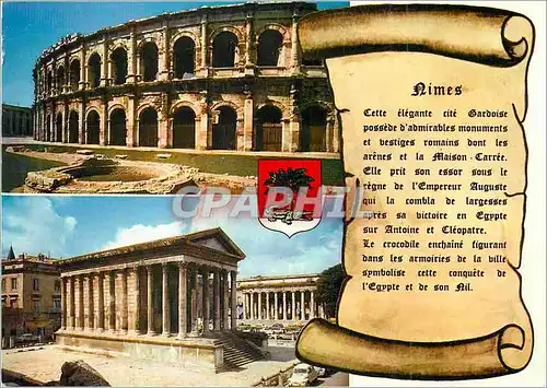 Moderne Karte Nimes La Romes Francaise