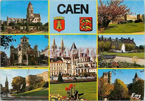 Cartes postales moderne Caen (Calvados) Le Vieux Saint Etienne Le Chateau Le Vieux Saint Sauveur La Place de la Republiq