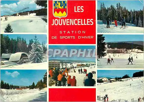 Moderne Karte Le Jura en Hiver Les Jouvencelles et les Pistes de Ski