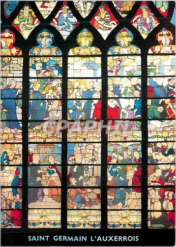 Cartes postales moderne Eglise St Germain l'Auxerrois Vitrail Renaissance La vie de Notre Seigneur