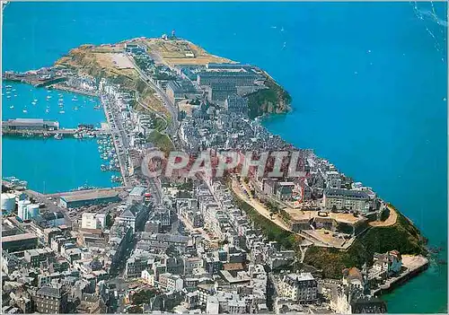 Cartes postales moderne Granville (Manche) La haute ville le port et le Roc