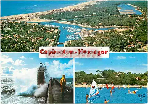 Moderne Karte Capbreton Hossegor (Landes) Stations Balneaires de la Cote Landaise