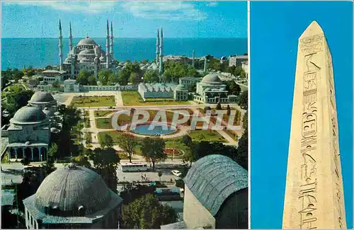 Cartes postales moderne La Sultanahmet vue de la Sainte Sophie se profitant sur la Marmara L'obelisque aux hieroglyphes