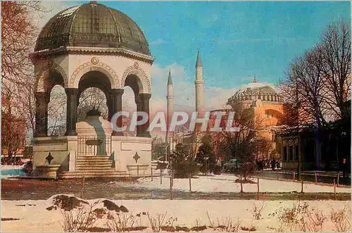 Cartes postales moderne Istanbul Turkey La Fontaine Allemande et la Sainte Sophie