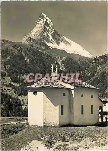 Cartes postales moderne Winkeimatten Bei Zermatt kapelle mit Matterhorn