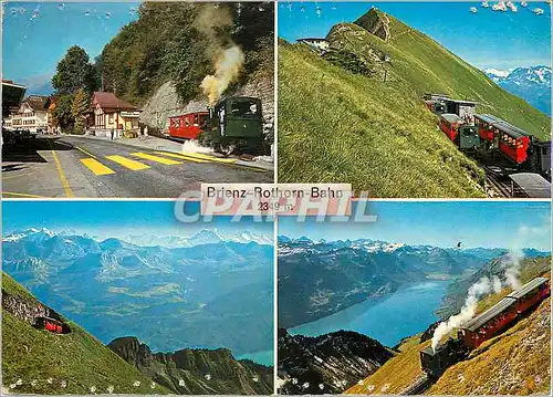 Moderne Karte Brienz Rothorn Bahn Funiculaire Train