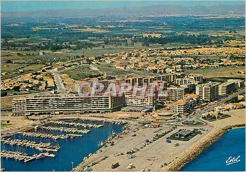 Cartes postales moderne La cote Vermeille Saint Cyprien Plage (Pyrenees Orientales) vue aerienne du port de plaisance et