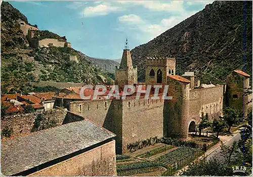 Moderne Karte Villefranche de Conflent (Pyrenees Orientales) Vue d'ensemble les remparts