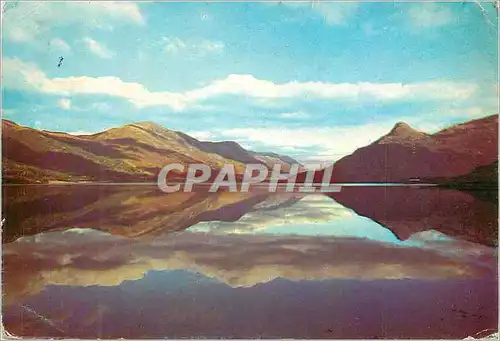 Moderne Karte Pap of Glencoe And Loch Leven Argyll The deep and ridal waters of Loch Leven have stilled to a m