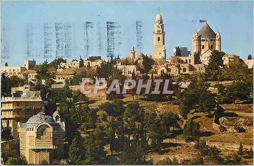 Moderne Karte Jerusalem Mount Zion