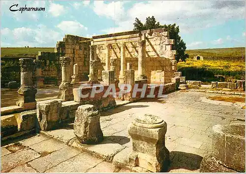 Moderne Karte Capharnaum Ruines d'une ancienne Synagogue