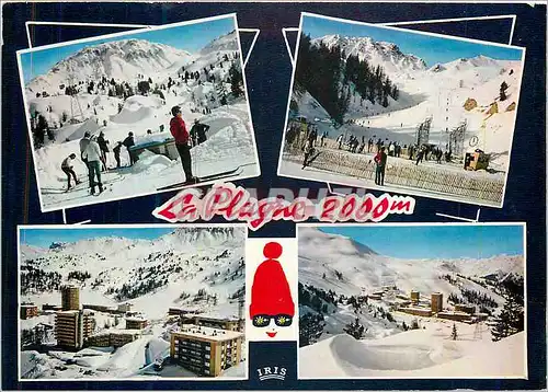 Cartes postales moderne La Plagne (Savoie) Le Tele Ecole et la Grande Rochette le Becoin et le Teleski du Biolley L'Acon