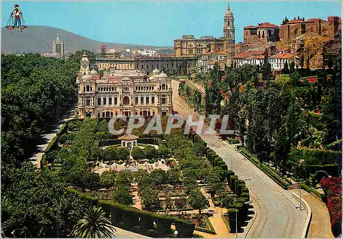 Moderne Karte Malaga Vue Partielle