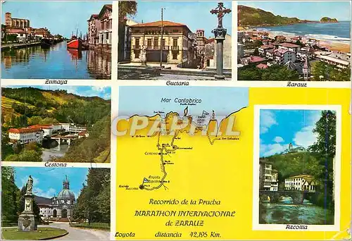 Cartes postales moderne Recorrido de la Prueba Marathon internacional de Zarauz