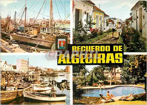 Cartes postales moderne Algeciras Vista parcial del Puerto