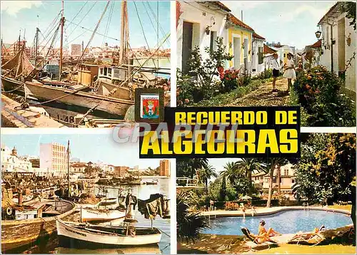 Moderne Karte Algeciras Vista parcial del Puerto