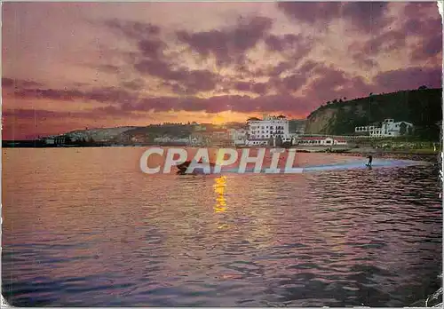 Cartes postales moderne Arenys de Mar Coucher de soleil sur le port Ski nautique