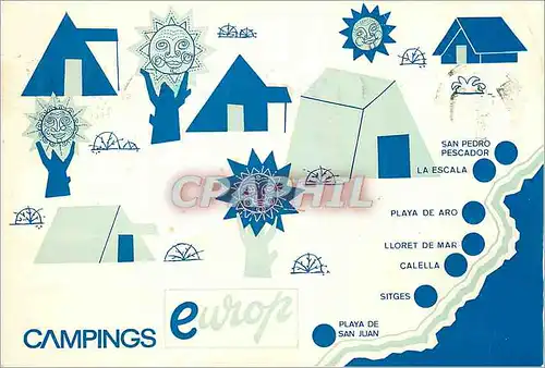 Cartes postales moderne Los Amigos de espana le desean Muchas Felicidades Campings Europ